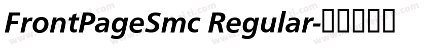 FrontPageSmc Regular字体转换